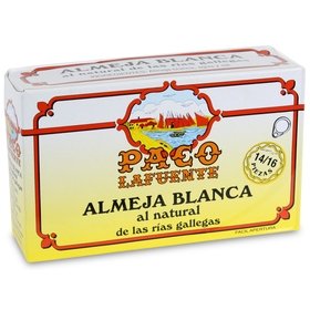 White clams from Galicia's Rias Paco Lafuente 14/16 u. 115 gr White clams from Galicia's Rias Paco Lafuente 14/16 u. 115 gr