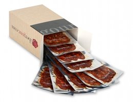 Open box of Joselito Chorizo Iberico Bellota - 100-gram Pack