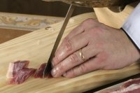 Cutting the meat into small chunks