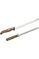 Ham carving knife and sharpening steel