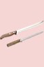 Ham carving knife and sharpening steel