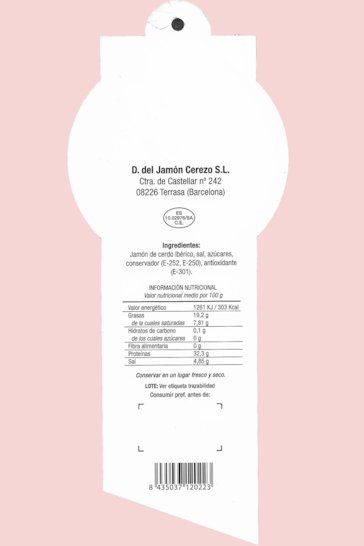 Jamon Salmantino Cebo de Campo Ham