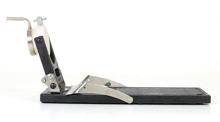 Side view of a Jamotec JP Luxe ham holder with the support bracket folded