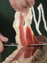 Slice of Dehesa de Extremadura Jamon
