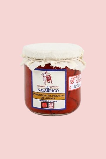 Red Piquillo whole peppers El Navarrico from Lodosa 220 gr