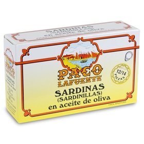 Sardines in olive oil Paco Lafuente 12/14 u. 125 gr (sardinillas) Sardines in olive oil Paco Lafuente 12/14 u. 125 gr (sardinillas)
